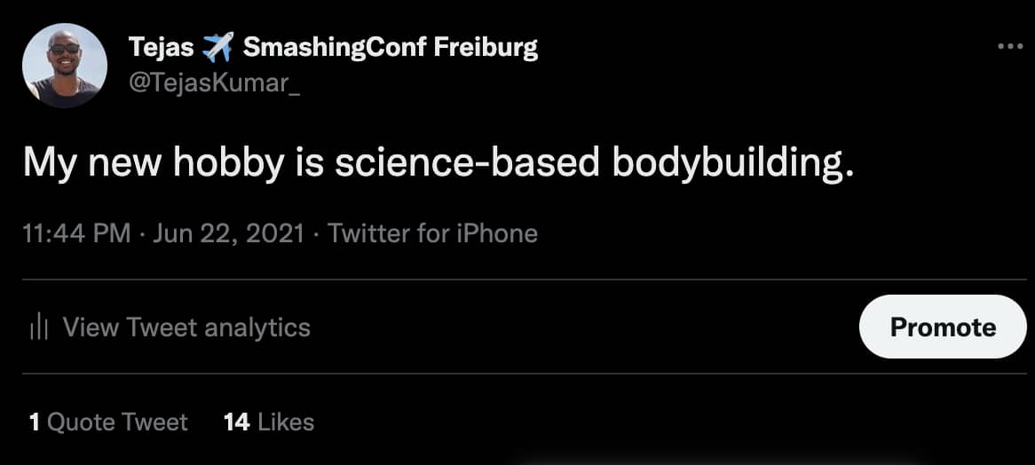 Me talking about my new hobby: science-based fitness.